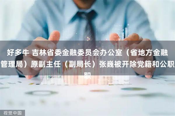 好多牛 吉林省委金融委员会办公室(省地方金融管理局)原副主任(副局长)张巍被开除党籍和公职