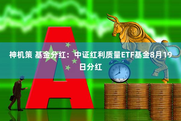 神机策 基金分红：中证红利质量ETF基金8月19日分红
