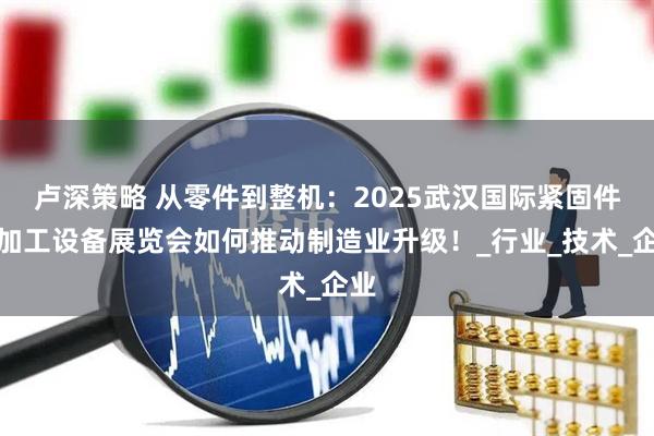 卢深策略 从零件到整机：2025武汉国际紧固件及加工设备展览会如何推动制造业升级！_行业_技术_企业
