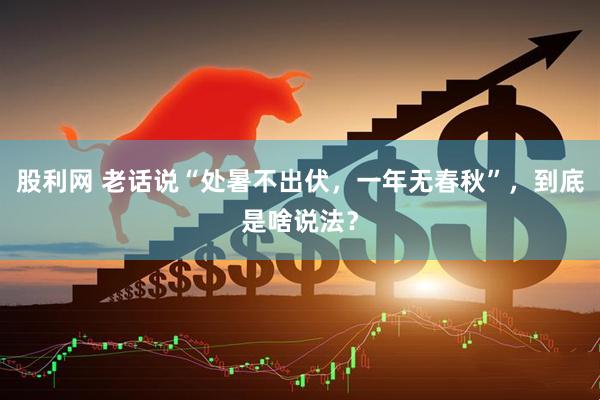 股利网 老话说“处暑不出伏，一年无春秋”，到底是啥说法？